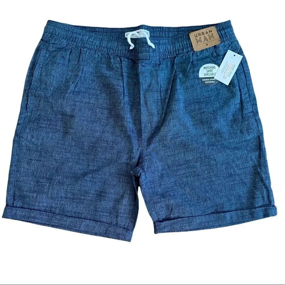 Urban Man Cotton Shorts Drawstring Waist Size Large NWT